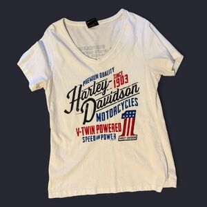 Harley-Davidson White Graphic T-Shirt